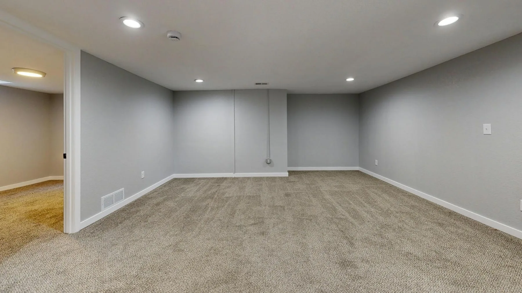 Finished basement interior remodel