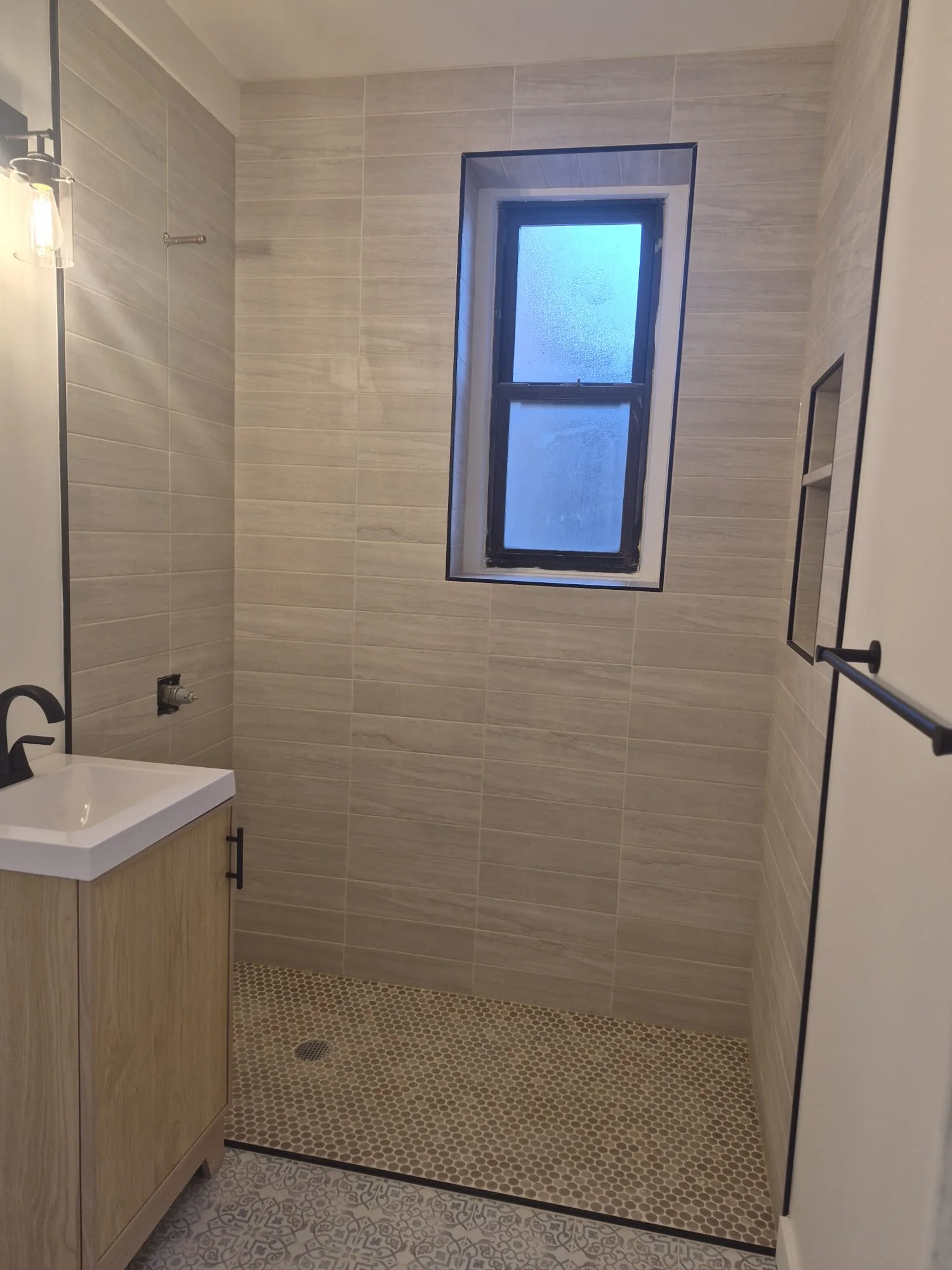 Premium plumbing fixtures in a Manhattan master bath